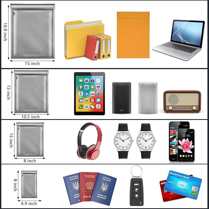 Kit Bolsas Faraday Varios Tamaños - encriptamos.com