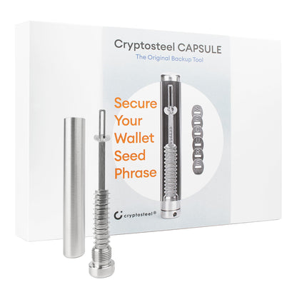 CryptoSteel Respaldo para Frases Semilla de 24 Palabras, Contraseñas y Claves Privadas - encriptamos.com
